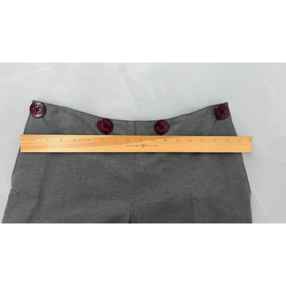Paul Smith Blue Pants Womens 42 Gray Cotton Wide Leg Made in Italy - Picture 4 of 10
